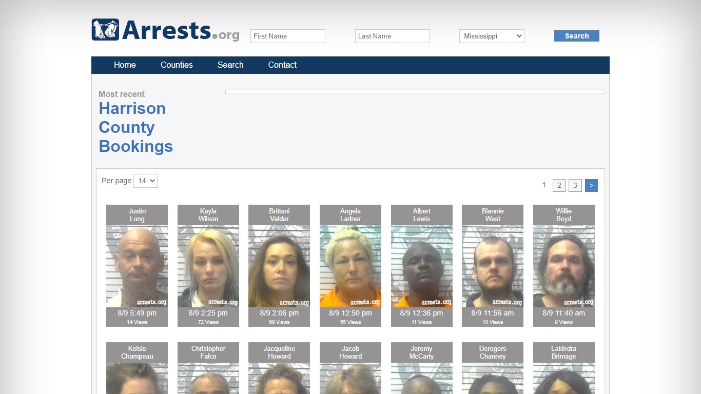 Harrison County Arrests and Inmate Search