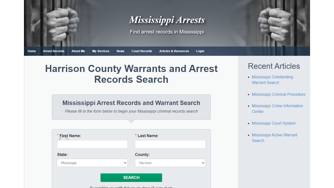 Harrison County Warrants and Arrest Records Search ...